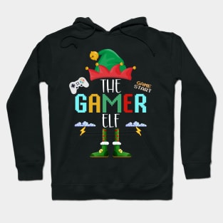 The Gamer Elf, Christmas Family Matching Fun Xmas Top Hoodie